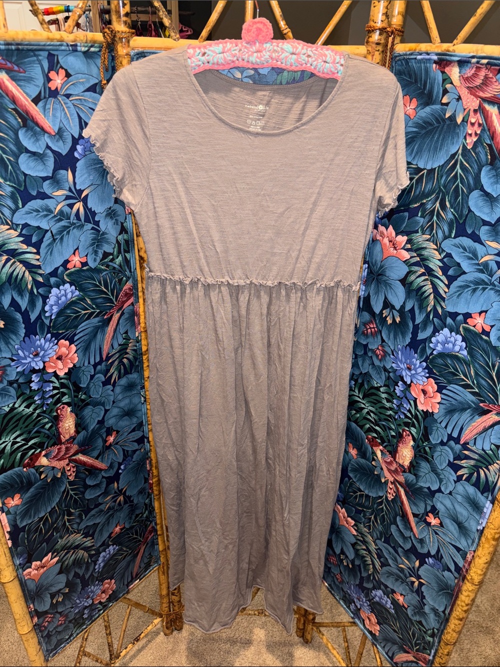 NATURAL LIFE Short Sleeve Maxi Dress